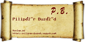 Pilipár Buzád névjegykártya